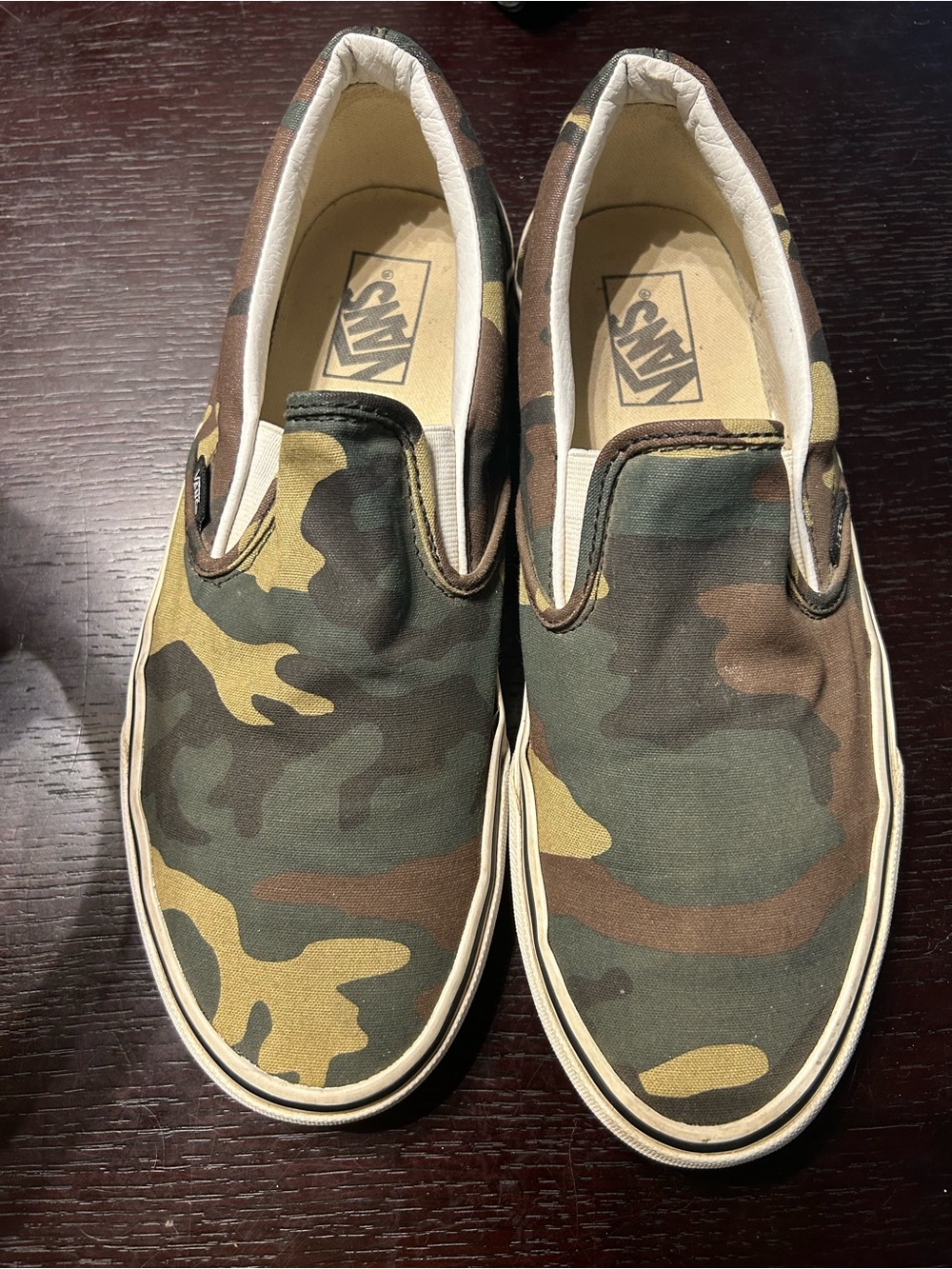 Men’s Vans Classic Slip-Ons in Camouflage